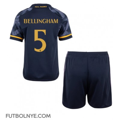 Camiseta Real Madrid Jude Bellingham #5 Visitante Equipación para niños 2023-24 manga corta (+ pantalones cortos)